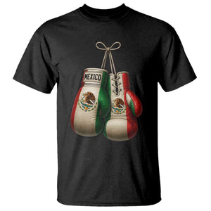 Mexican Boxing Gloves T Shirt Retro Vintage Mexico Flag Boxer TS10 Black Print Your Wear