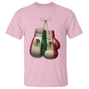 Mexican Boxing Gloves T Shirt Retro Vintage Mexico Flag Boxer TS10 Light Pink Print Your Wear