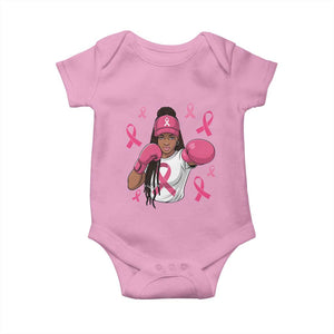 Black Women Fight Breast Cancer Awareness Baby Onesie Pink Ribbon African American TS10 Light Pink Print Your Wear