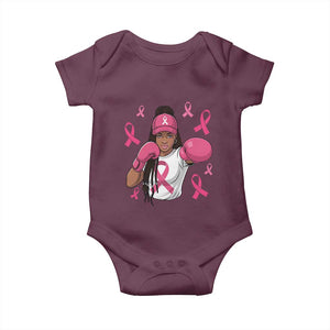 Black Women Fight Breast Cancer Awareness Baby Onesie Pink Ribbon African American TS10 Maroon Print Your Wear