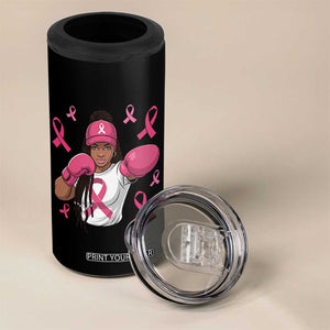 Black Women Fight Breast Cancer Awareness 4 in 1 Can Cooler Tumbler Pink Ribbon African American TS10 Print Your Wear
