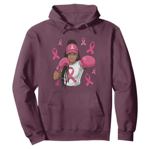 Black Women Fight Breast Cancer Awareness Hoodie Pink Ribbon African American TS10 Maroon Print Your Wear
