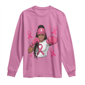 Black Women Fight Breast Cancer Awareness Long Sleeve Shirt Pink Ribbon African American TS10 Azalea Print Your Wear