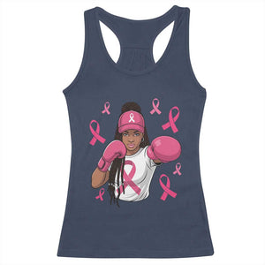 Black Women Fight Breast Cancer Awareness Racerback Tank Top Pink Ribbon African American TS10 Navy Print Your Wear