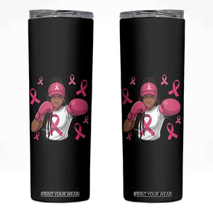Black Women Fight Breast Cancer Awareness Skinny Tumbler Pink Ribbon African American TS10 Black Print Your Wear