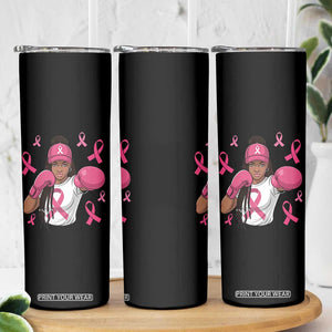 Black Women Fight Breast Cancer Awareness Skinny Tumbler Pink Ribbon African American TS10 Print Your Wear