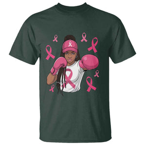 Black Women Fight Breast Cancer Awareness T Shirt Pink Ribbon African American TS10 Dark Forest Green Print Your Wear
