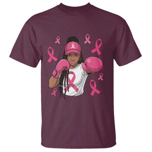 Black Women Fight Breast Cancer Awareness T Shirt Pink Ribbon African American TS10 Maroon Print Your Wear