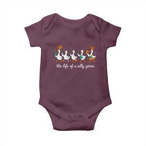 The Life Of A Silly Goose Baby Onesie Funny Concert Outfit Country Music Fan TS10 Maroon Print Your Wear