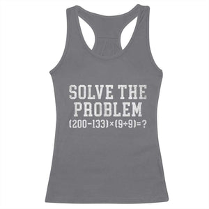 Funny Six Seven Racerback Tank Top Math Teacher Joke 67 Meme Gen Alpha Slang TS10 Charcoal Print Your Wear