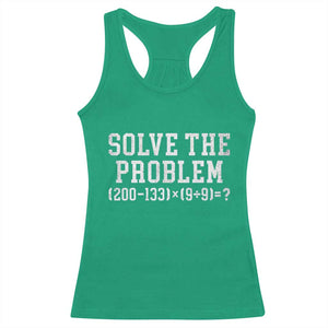 Funny Six Seven Racerback Tank Top Math Teacher Joke 67 Meme Gen Alpha Slang TS10 Irish Green Print Your Wear