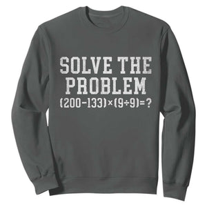 Funny Six Seven Sweatshirt Math Teacher Joke 67 Meme Gen Alpha Slang TS10 Dark Heather Print Your Wear