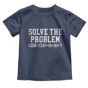 Funny Six Seven Toddler T Shirt Math Teacher Joke 67 Meme Gen Alpha Slang TS10 Navy Print Your Wear