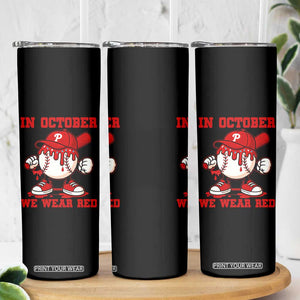 Red October Phillies Skinny Tumbler Philadelphia Baseball Drip Boy TS10 Print Your Wear