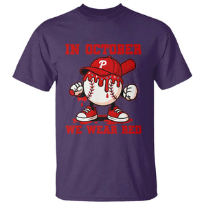 Red October Phillies T Shirt Philadelphia Baseball Drip Boy TS10 Purple Print Your Wear
