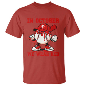 Red October Phillies T Shirt Philadelphia Baseball Drip Boy TS10 Red Print Your Wear
