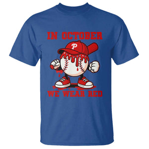 Red October Phillies T Shirt Philadelphia Baseball Drip Boy TS10 Royal Blue Print Your Wear