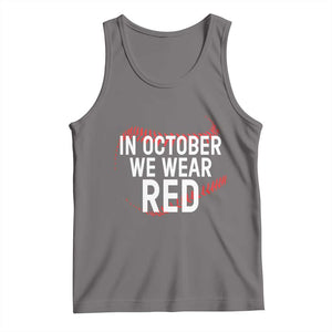 In October We Wear Red Tank Top Philadelphia Baseball Philly TS10 Deep Heather Print Your Wear