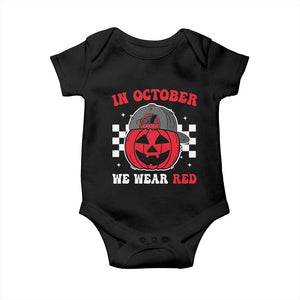 Red October Halloween Baby Onesie Vintage Philadelphia Baseball Fan Jackolantern Pumpkin TS10 Black Print Your Wear
