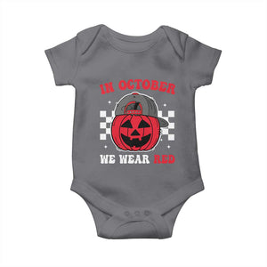 Red October Halloween Baby Onesie Vintage Philadelphia Baseball Fan Jackolantern Pumpkin TS10 Charcoal Print Your Wear
