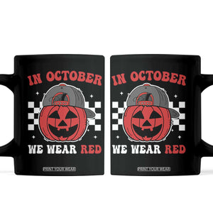Red October Halloween Coffee Mug Vintage Philadelphia Baseball Fan Jackolantern Pumpkin TS10 Black Print Your Wear