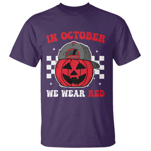 Red October Halloween T Shirt Vintage Philadelphia Baseball Fan Jackolantern Pumpkin TS10 Purple Print Your Wear