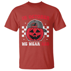 Red October Halloween T Shirt Vintage Philadelphia Baseball Fan Jackolantern Pumpkin TS10 Red Print Your Wear