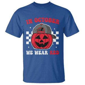 Red October Halloween T Shirt Vintage Philadelphia Baseball Fan Jackolantern Pumpkin TS10 Royal Blue Print Your Wear