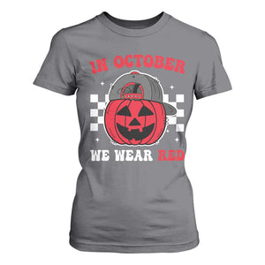 Red October Halloween T Shirt For Women Vintage Philadelphia Baseball Fan Jackolantern Pumpkin TS10 Charcoal Print Your Wear