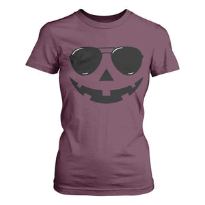 Pumpkin Face T Shirt For Women Vintage Jack o Lantern Jackolantern Spooky Season Halloween TS10 Maroon Print Your Wear