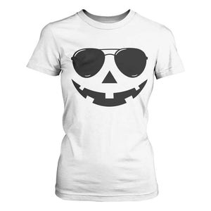 Pumpkin Face T Shirt For Women Vintage Jack o Lantern Jackolantern Spooky Season Halloween TS10 White Print Your Wear