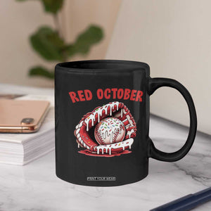 Red October Coffee Mug Baseball Drip Ice Cream Sprinkles Baseball Glove TS10 Print Your Wear