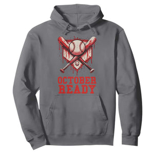 October Ready Hoodie Philadelphia Playoff Baseball Drip Graffiti TS10 Charcoal Print Your Wear