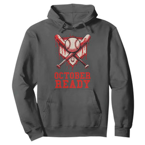 October Ready Hoodie Philadelphia Playoff Baseball Drip Graffiti TS10 Dark Heather Print Your Wear