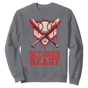 October Ready Sweatshirt Philadelphia Playoff Baseball Drip Graffiti TS10 Charcoal Print Your Wear