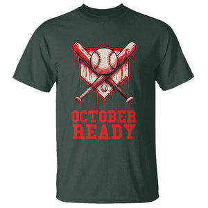 October Ready T Shirt Philadelphia Playoff Baseball Drip Graffiti TS10 Dark Forest Green Print Your Wear