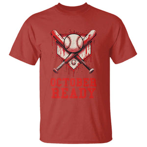 October Ready T Shirt Philadelphia Playoff Baseball Drip Graffiti TS10 Red Print Your Wear