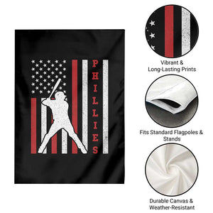 Philly Baseball Garden Flag Cool Distressed Philadelphia Red October US Flag TS10 Print Your Wear