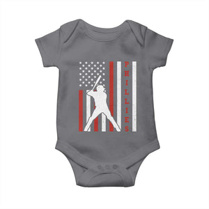 Philly Baseball Baby Onesie Cool Distressed Philadelphia Red October US Flag TS10 Charcoal Print Your Wear