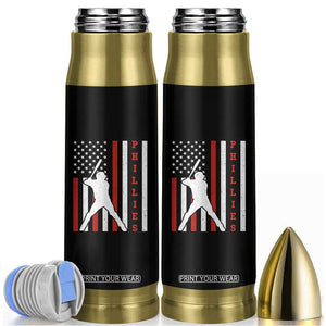 Philly Baseball Bullet Tumbler Cool Distressed Philadelphia Red October US Flag TS10 Black Print Your Wear