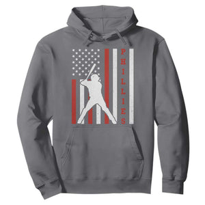 Philly Baseball Hoodie Cool Distressed Philadelphia Red October US Flag TS10 Charcoal Print Your Wear