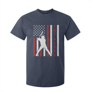 Philly Baseball T Shirt For Kid Cool Distressed Philadelphia Red October US Flag TS10 Navy Print Your Wear