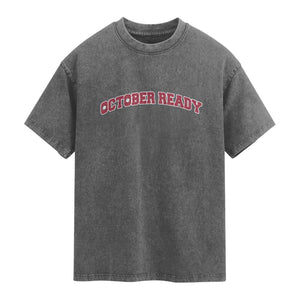 October Ready Washed Cotton T-Shirt Vintage Sports Philadelphia Playoff Baseball Fan