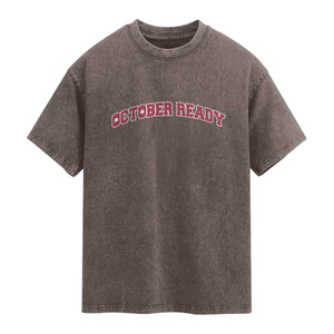 October Ready Washed Cotton T-Shirt Vintage Sports Philadelphia Playoff Baseball Fan