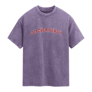 October Ready Washed Cotton T-Shirt Vintage Sports Philadelphia Playoff Baseball Fan