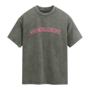 October Ready Washed Cotton T-Shirt Vintage Sports Philadelphia Playoff Baseball Fan