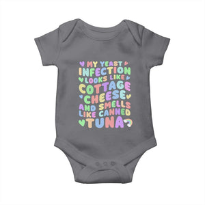 Inappropriate Adult Baby Onesie Funny My Yeast Infection Roulette Game TS10 Charcoal Print Your Wear