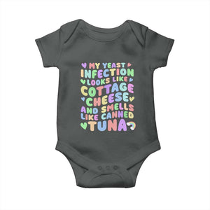 Inappropriate Adult Baby Onesie Funny My Yeast Infection Roulette Game TS10 Dark Heather Print Your Wear