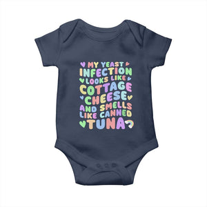 Inappropriate Adult Baby Onesie Funny My Yeast Infection Roulette Game TS10 Navy Print Your Wear