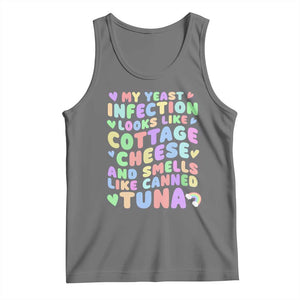 Inappropriate Adult Tank Top Funny My Yeast Infection Roulette Game TS10 Black Heather Print Your Wear